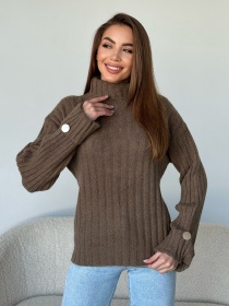 Свитер ISSA Plus модель WN20-565_коричневый Фото