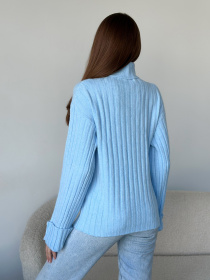 Свитер ISSA Plus модель WN20-565_голубой Фото