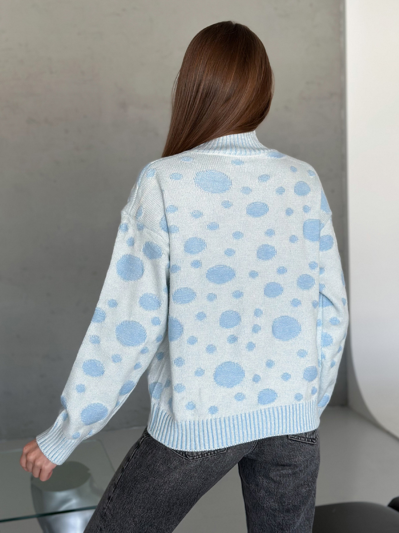 Свитер ISSA Plus модель WN20-566_синий Фото