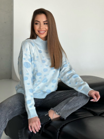 Светр ISSA Plus модель WN20-566_синий Фото