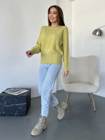 Джемпер ISSA Plus модель WN20-567_оливковый Фото