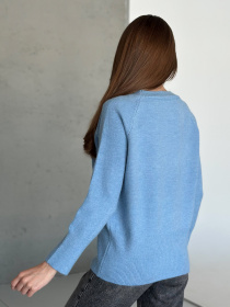 Джемпер ISSA Plus модель WN20-567_голубой Фото