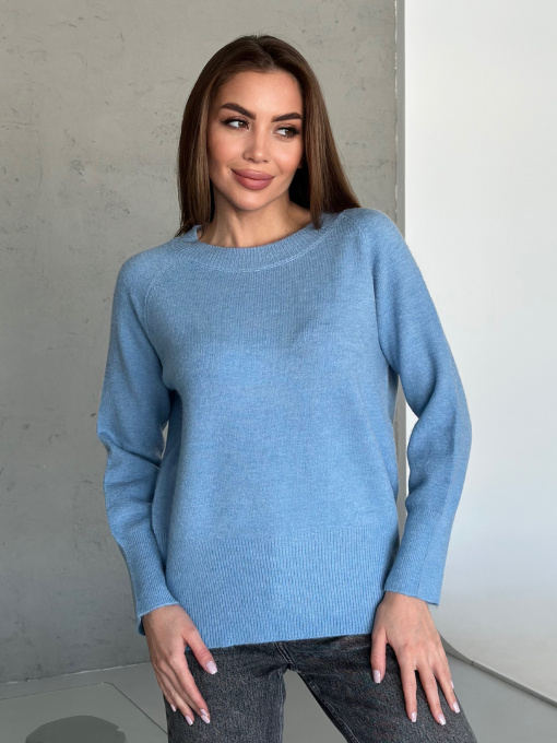 Джемпер ISSA Plus модель WN20-567_голубой Фото