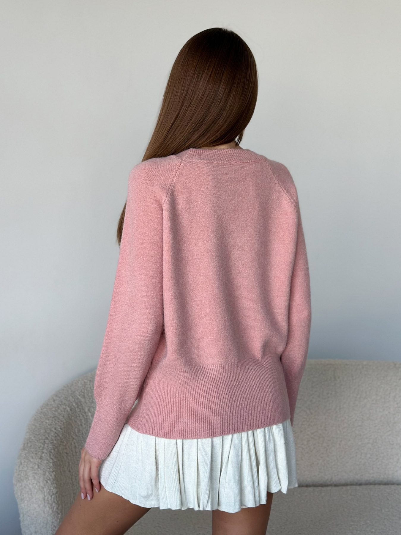 Джемпер ISSA Plus модель WN20-567_розовый Фото