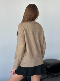 Джемпер ISSA Plus модель WN20-567_коричневый Фото