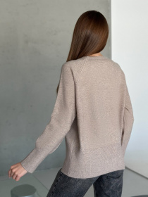 Джемпер ISSA Plus модель WN20-567_светло-коричневый Фото