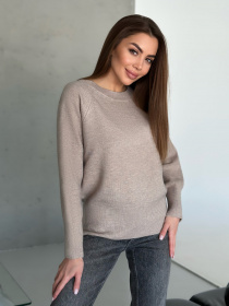 Джемпер ISSA Plus модель WN20-567_светло-коричневый Фото