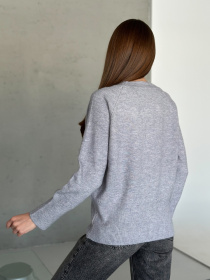 Джемпер ISSA Plus модель WN20-567_серый Фото