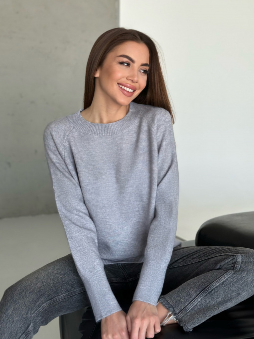 Джемпер ISSA Plus модель WN20-567_серый Фото