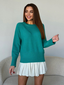 Джемпер ISSA Plus модель WN20-567_бирюзовый Фото