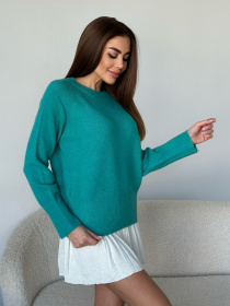 Джемпер ISSA Plus модель WN20-567_бирюзовый Фото