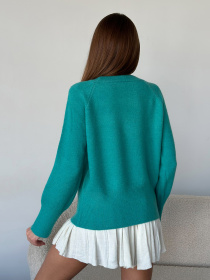 Джемпер ISSA Plus модель WN20-567_бирюзовый Фото