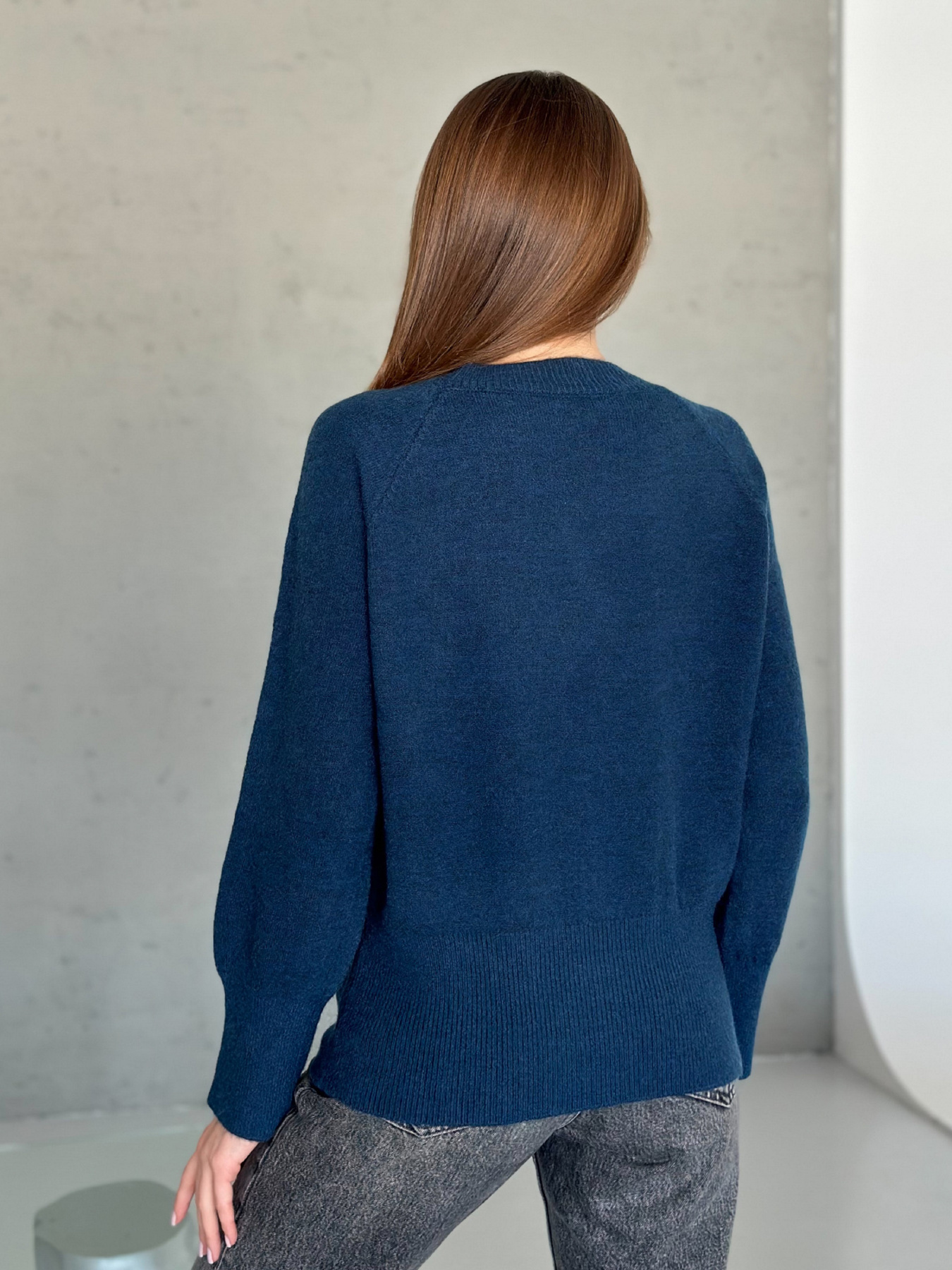 Джемпер ISSA Plus модель WN20-567_темно-синий Фото