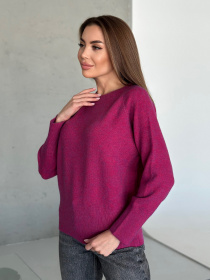 Джемпер ISSA Plus модель WN20-567_малиновый Фото