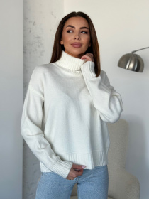 Свитер ISSA Plus модель WN20-568_молочный Фото