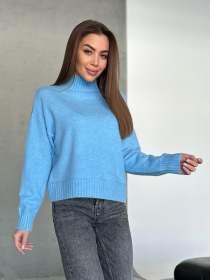 Свитер ISSA Plus модель WN20-569_голубой Фото