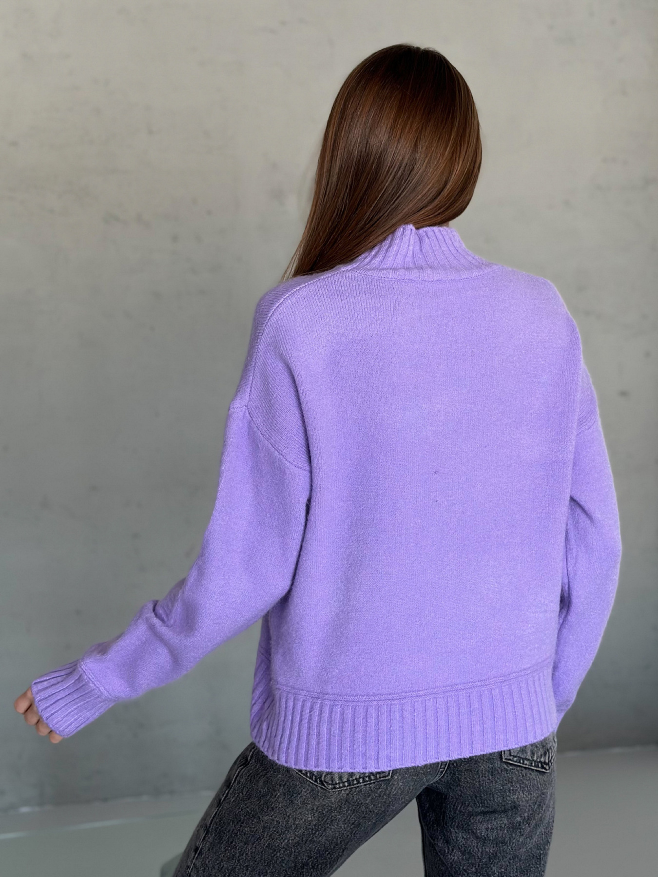 Свитер ISSA Plus модель WN20-569_сиреневый Фото