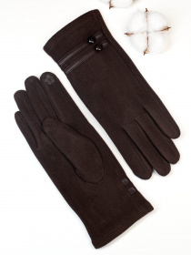 Рукавички ISSA Plus модель PE-34_коричневый Фото