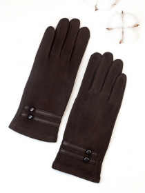 Рукавички ISSA Plus модель PE-34_коричневый Фото