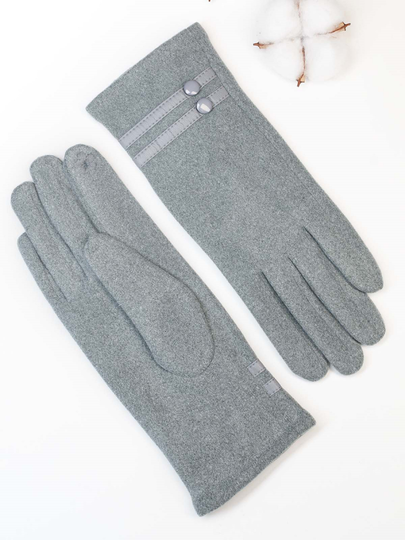 Рукавички ISSA Plus Модель PE-34_светло-серый Фото