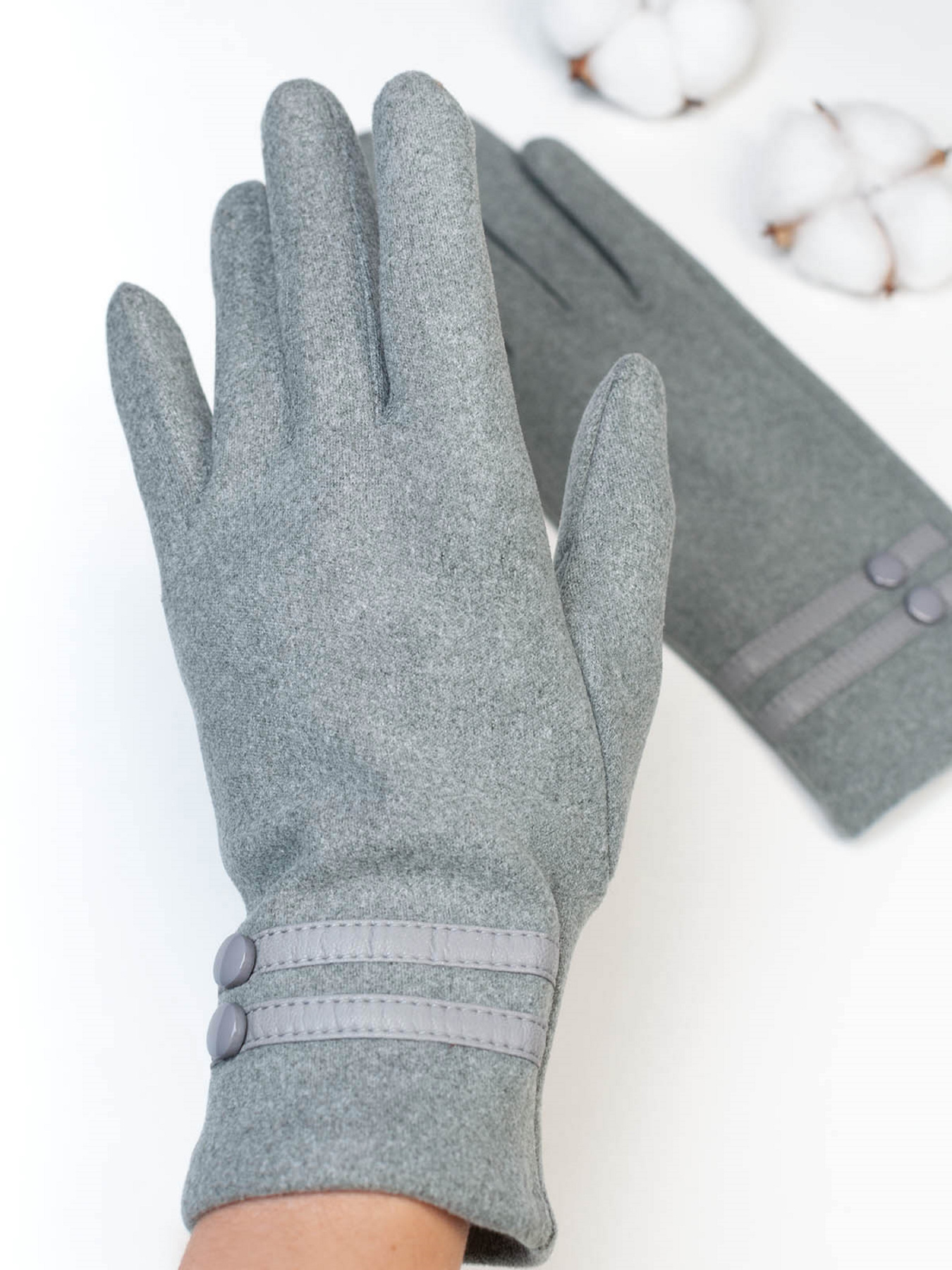 Рукавички ISSA Plus Модель PE-34_светло-серый Фото