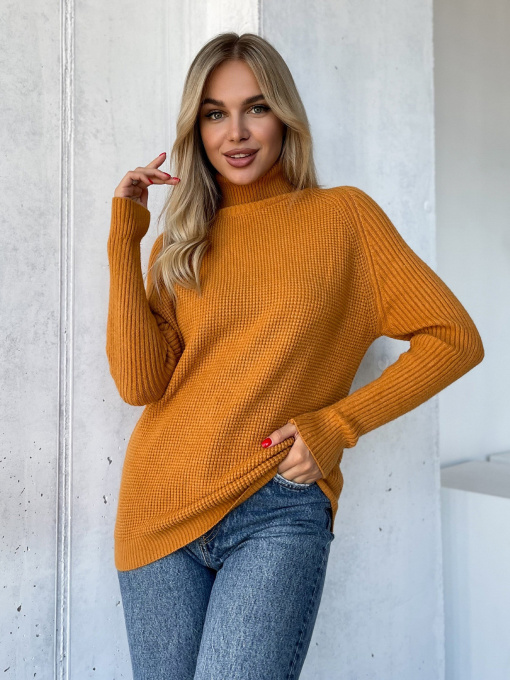 Водолазка ISSA Plus модель WN20-573_горчичный Фото