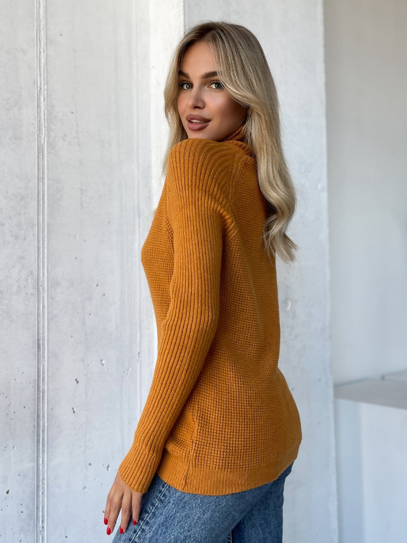 Водолазка ISSA Plus модель WN20-573_горчичный Фото