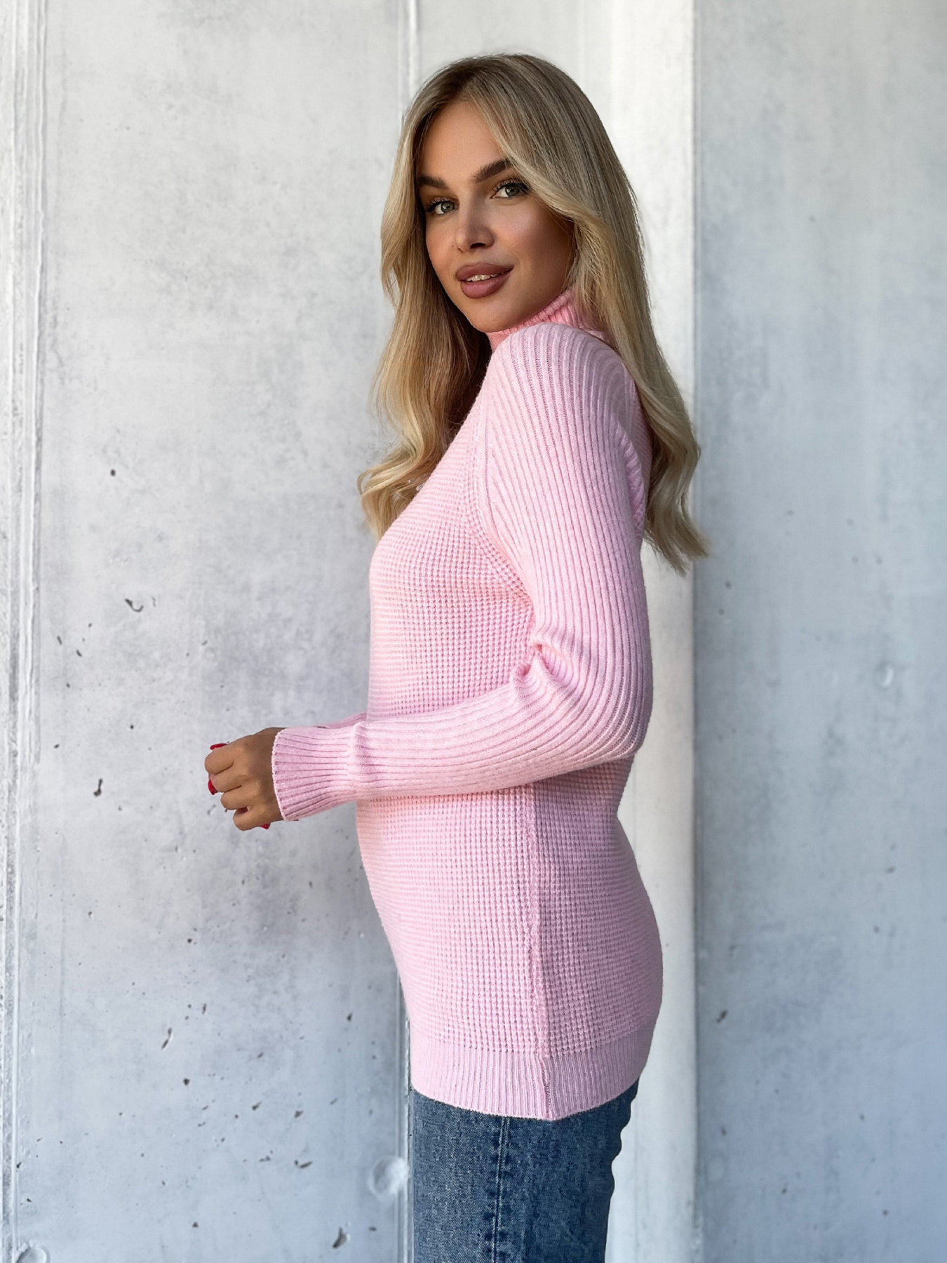 Водолазка ISSA Plus модель WN20-573_розовый Фото