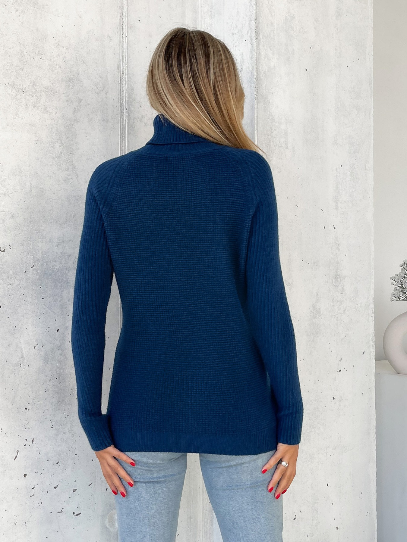 Свитер ISSA Plus модель WN20-573_синий Фото