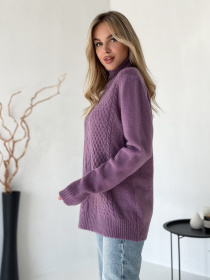 Свитер ISSA Plus модель WN20-574_сиреневый Фото