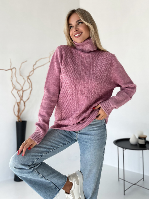 Светр ISSA Plus модель WN20-574_розовый Фото