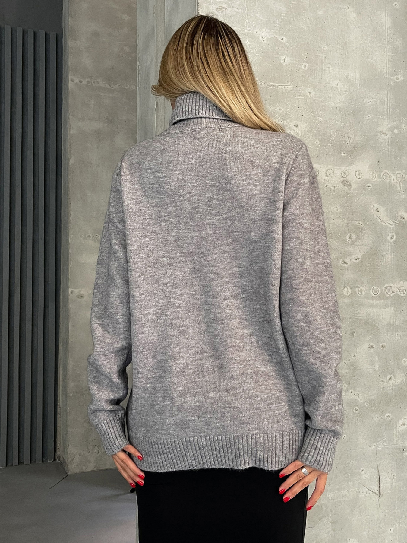 Свитер ISSA Plus модель WN20-574_серый Фото