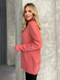 Свитер ISSA Plus модель WN20-574_коралловый Фото