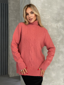 Свитер ISSA Plus модель WN20-574_коралловый Фото