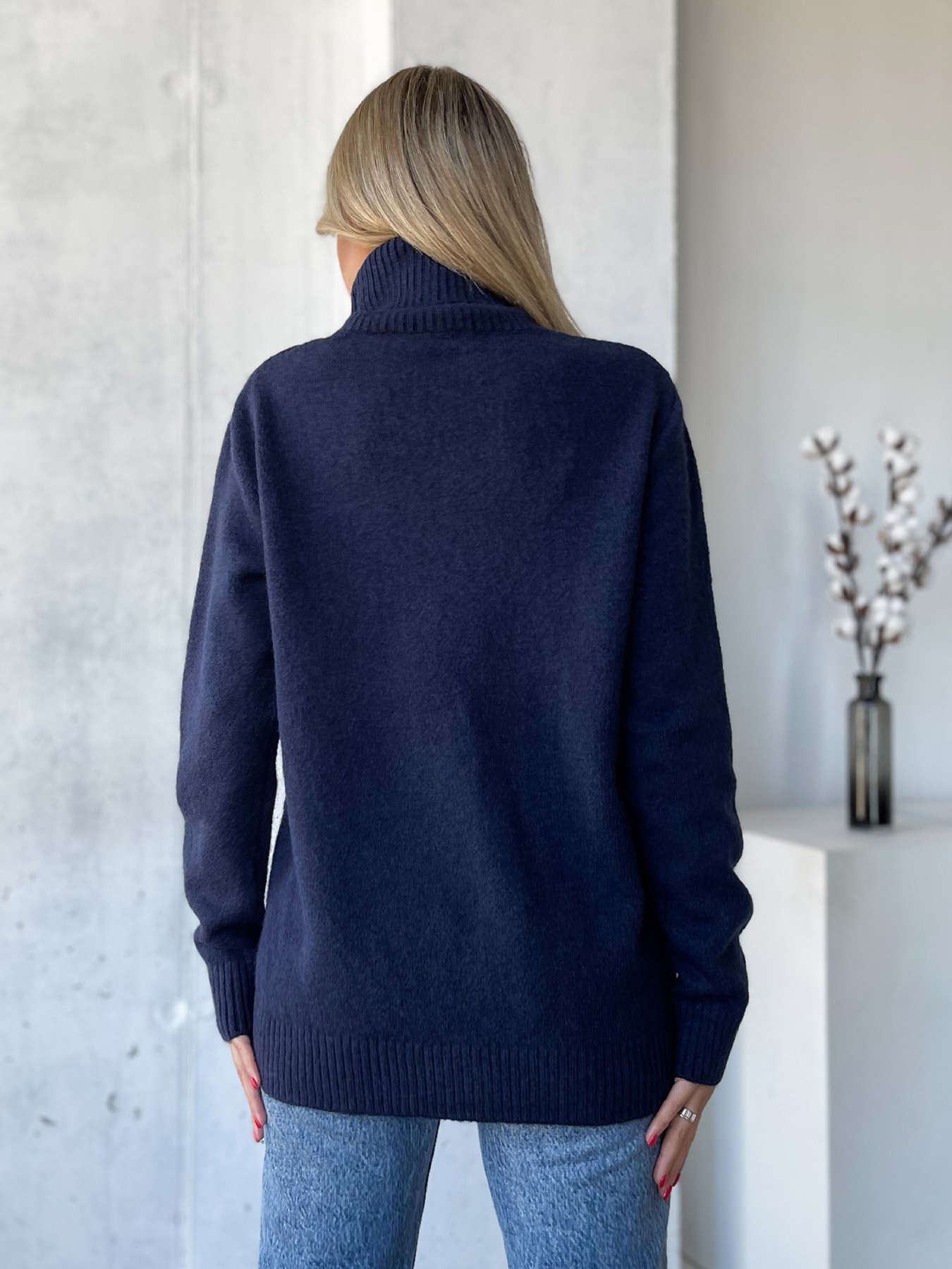 Светр ISSA Plus модель WN20-574_темно-синий Фото