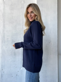 Светр ISSA Plus модель WN20-574_темно-синий Фото