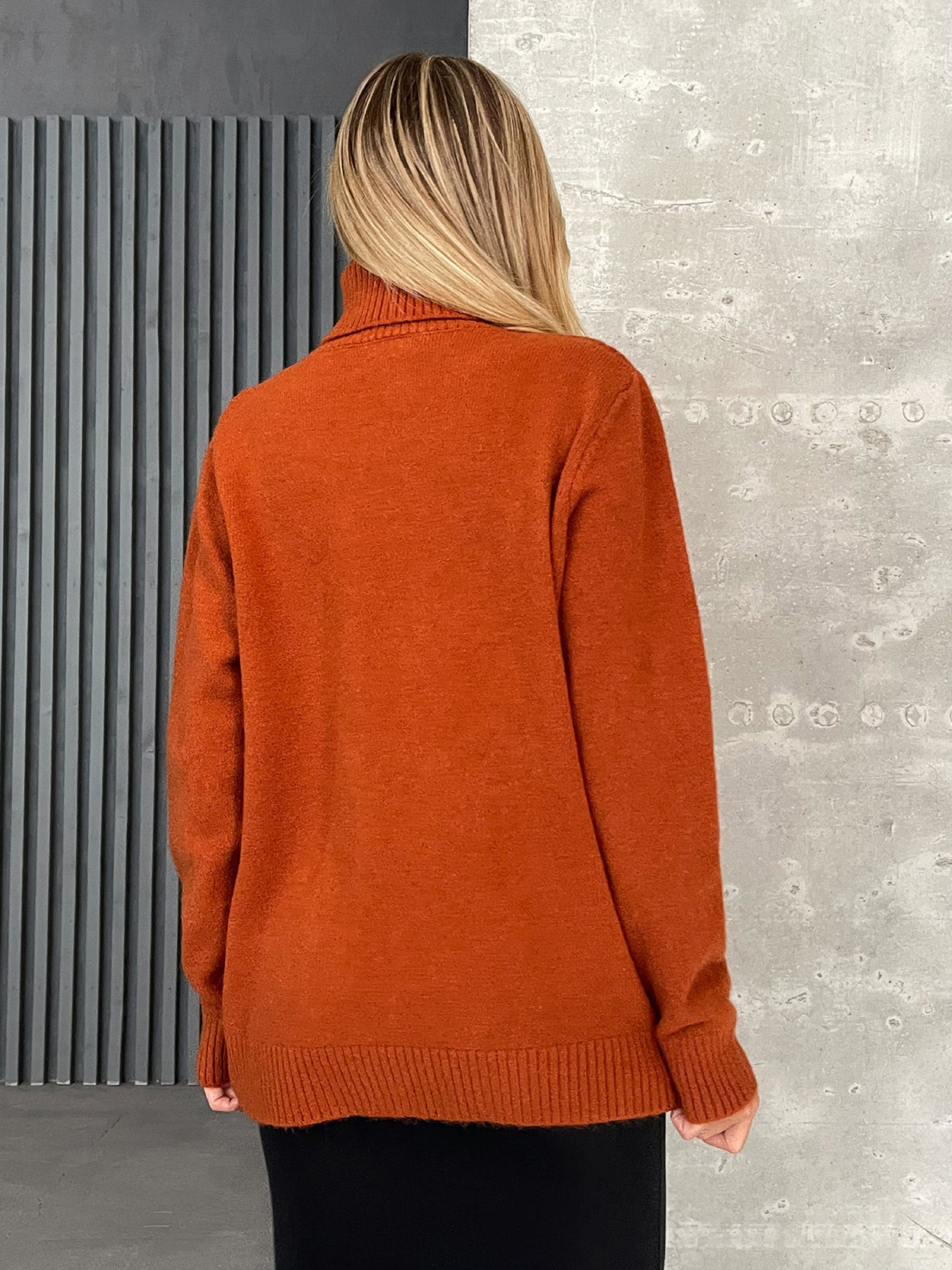 Свитер ISSA Plus модель WN20-574_терракотовый Фото