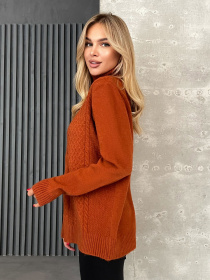 Свитер ISSA Plus модель WN20-574_терракотовый Фото