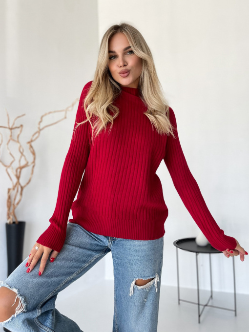 Джемпер ISSA Plus модель WN20-576_красный Фото