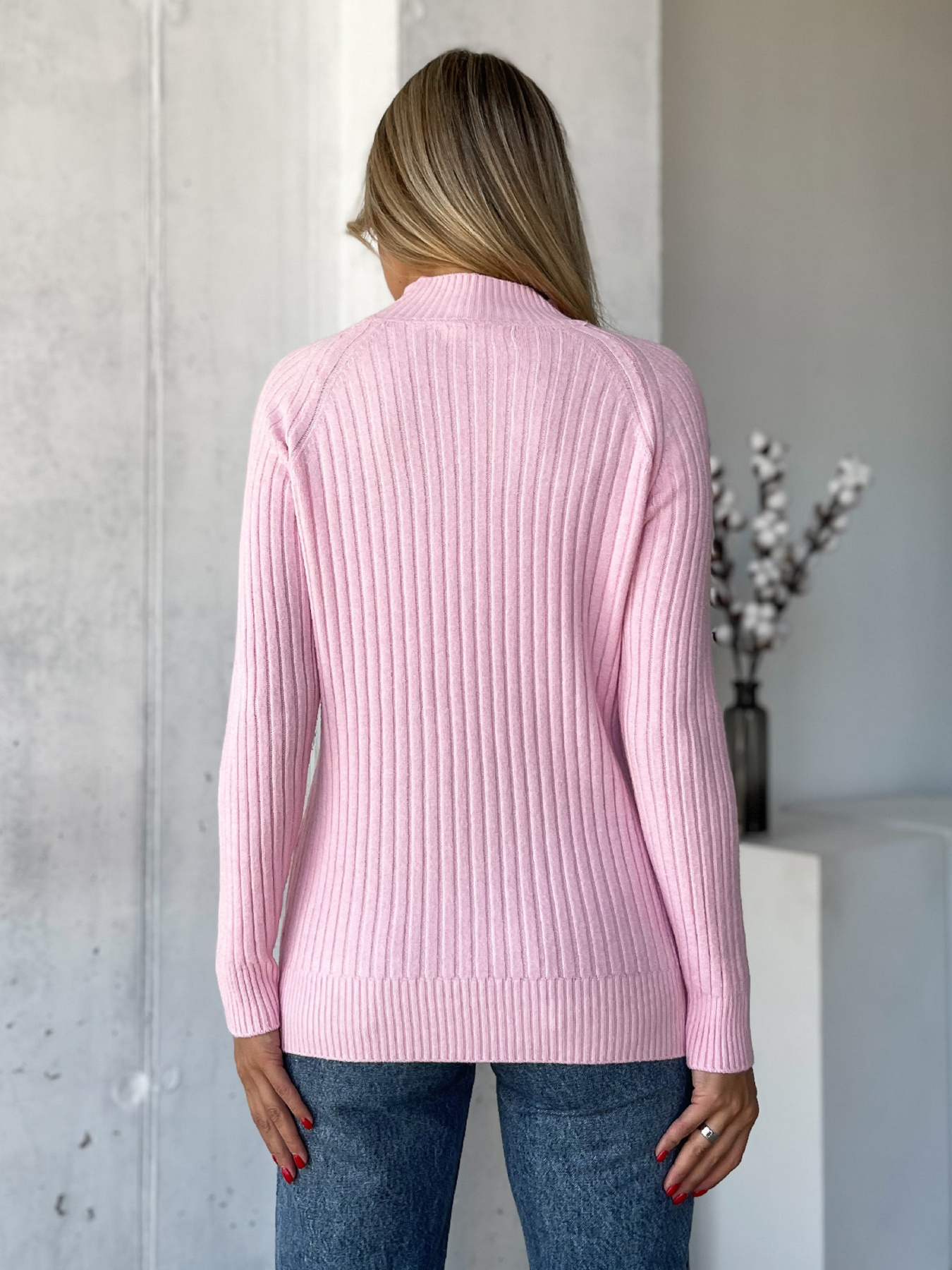 Джемпер ISSA Plus модель WN20-576_розовый Фото