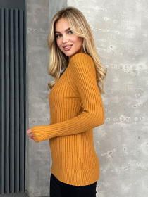 Джемпер ISSA Plus модель WN20-576_горчичный Фото