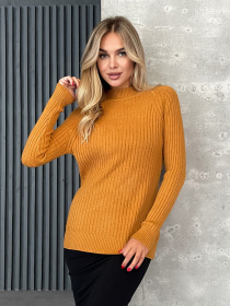 Джемпер ISSA Plus модель WN20-576_горчичный Фото