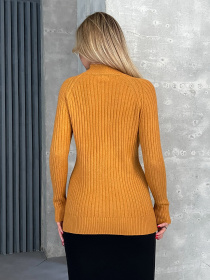 Джемпер ISSA Plus модель WN20-576_горчичный Фото