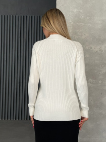 Джемпер ISSA Plus модель WN20-576_молочный Фото