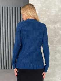 Джемпер ISSA Plus модель WN20-576_синий Джемпер ISSA Plus модель WN20-576_синий Фото