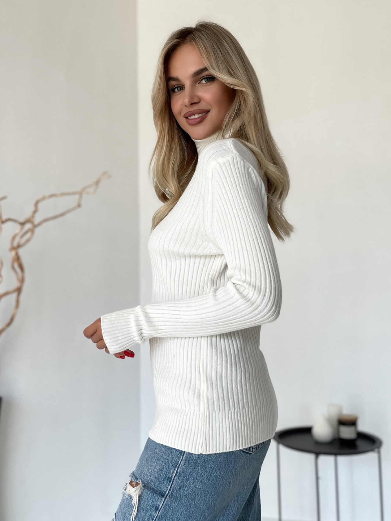 Водолазка ISSA Plus модель WN20-575_молочный Фото