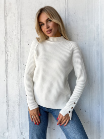 Джемпер ISSA Plus модель WN20-578_молочный Фото