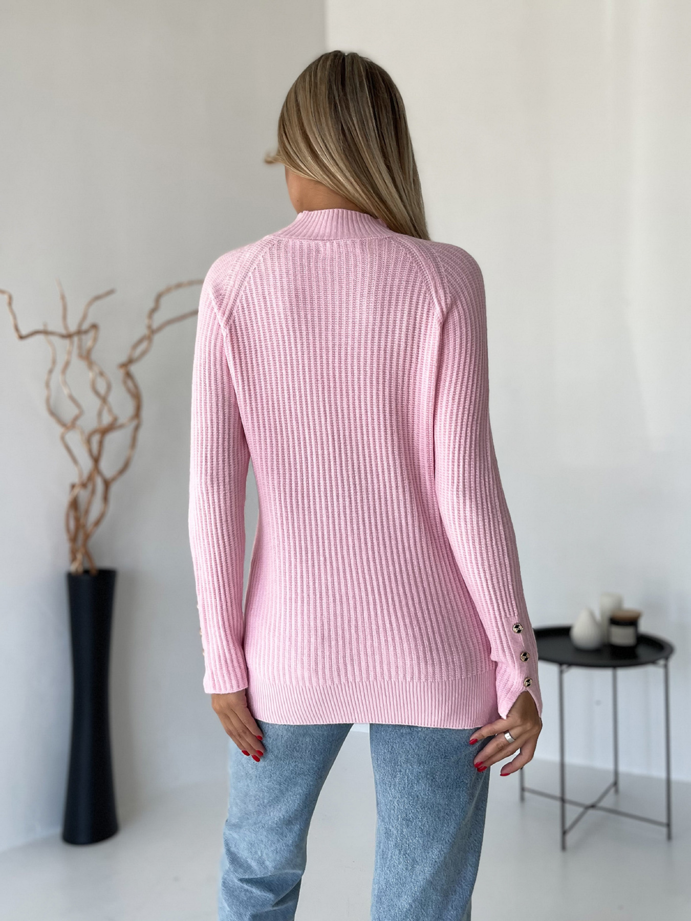 Джемпер ISSA Plus модель WN20-578_розовый Фото