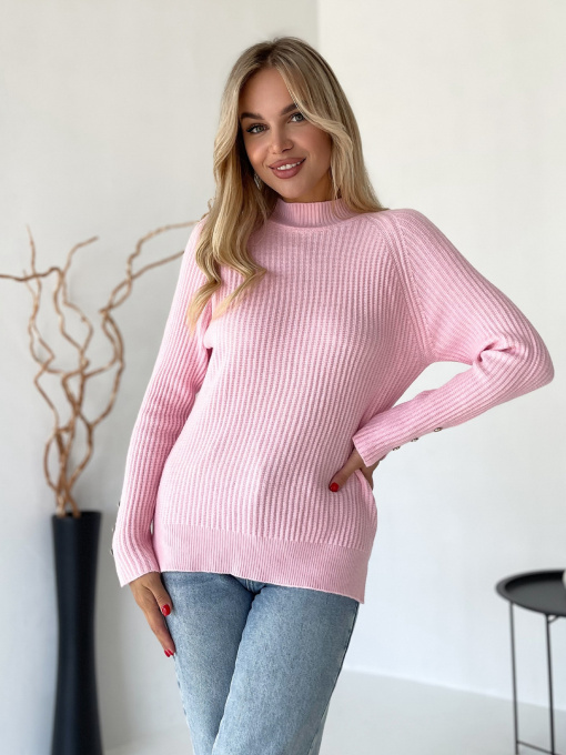 Джемпер ISSA Plus модель WN20-578_розовый Фото