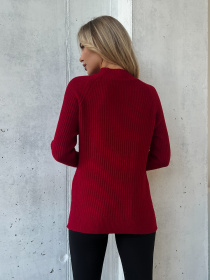 Джемпер ISSA Plus модель WN20-578_красный Джемпер ISSA Plus модель WN20-578_красный Фото